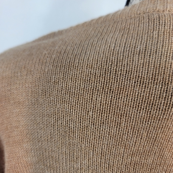 Bcbgmaxazria Tunic Sweater Top Large Side Zipper Long Sleeve Tan - Picture 6 of 9